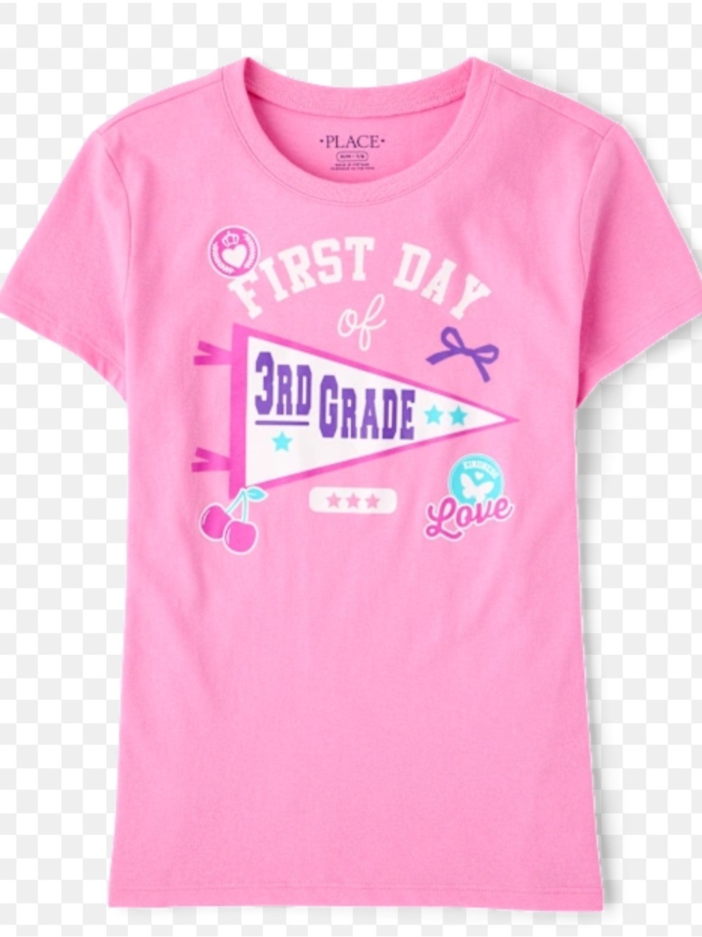 The Children's Place Pink Short-Sleeve "First Day of 3rd Grade" Graphic Tee